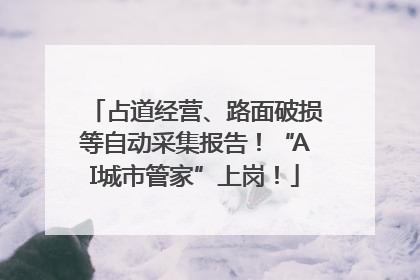 占道经营、路面破损等自动采集报告！“AI城市管家”上岗！