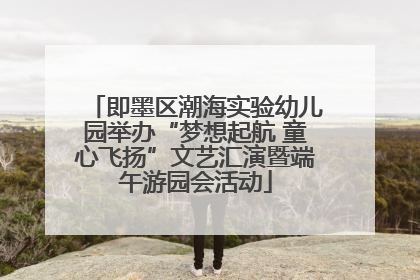 即墨区潮海实验幼儿园举办“梦想起航 童心飞扬”文艺汇演暨端午游园会活动