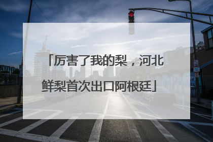 厉害了我的梨，河北鲜梨首次出口阿根廷