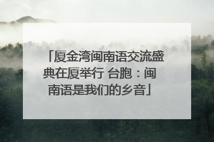 厦金湾闽南语交流盛典在厦举行 台胞：闽南语是我们的乡音