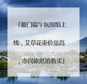 厦门端午氛围组上线，艾草花束价虽高，市民依然抢着买