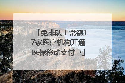 免排队！常德17家医疗机构开通医保移动支付→