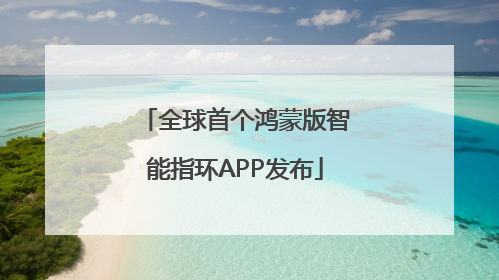 全球首个鸿蒙版智能指环APP发布