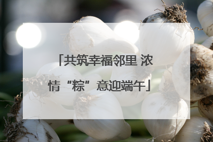 共筑幸福邻里 浓情“粽”意迎端午