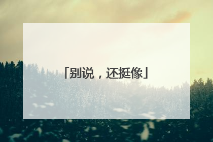 别说，还挺像