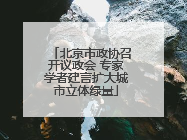 北京市政协召开议政会 专家学者建言扩大城市立体绿量
