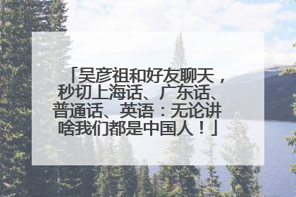 吴彦祖和好友聊天，秒切上海话、广东话、普通话、英语：无论讲啥我们都是中国人！