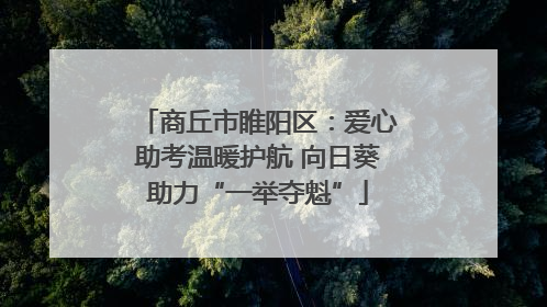 商丘市睢阳区：爱心助考温暖护航 向日葵助力“一举夺魁”