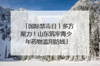 国际禁毒日丨多方聚力！山东筑牢青少年药物滥用防线