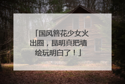 国风簪花少女火出圈,昆明真把墙绘玩明白了!