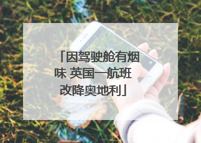 因驾驶舱有烟味 英国一航班改降奥地利