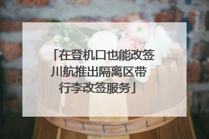 在登机口也能改签 川航推出隔离区带行李改签服务
