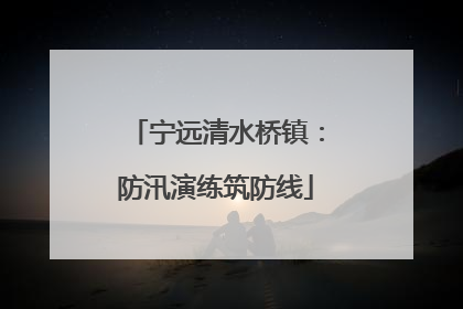 宁远清水桥镇：防汛演练筑防线