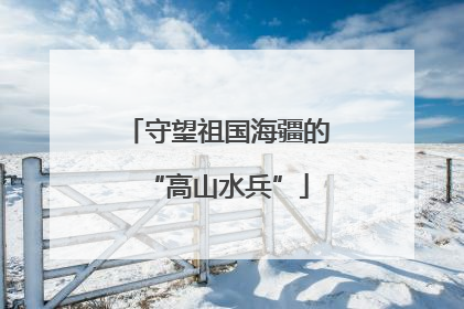 守望祖国海疆的“高山水兵”
