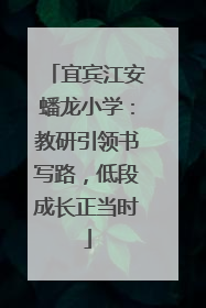 宜宾江安蟠龙小学：教研引领书写路，低段成长正当时