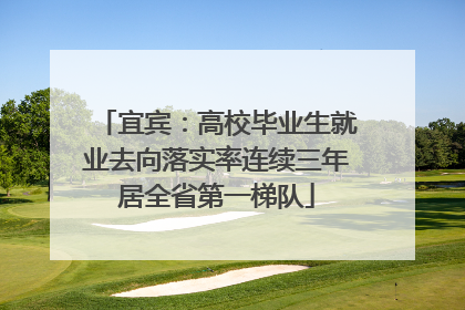 宜宾：高校毕业生就业去向落实率连续三年居全省第一梯队