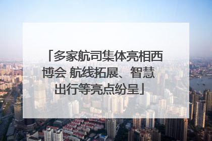 多家航司集体亮相西博会 航线拓展、智慧出行等亮点纷呈
