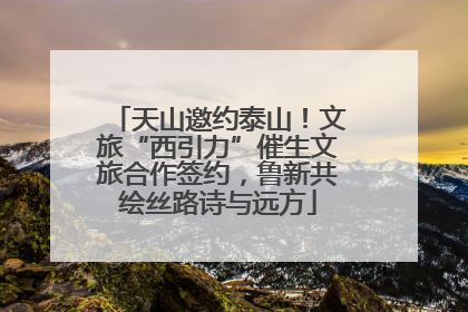 天山邀约泰山！文旅“西引力”催生文旅合作签约，鲁新共绘丝路诗与远方