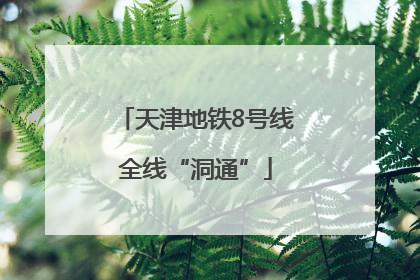 天津地铁8号线全线“洞通”