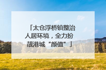 太仓浮桥镇整治人居环境，全力扮靓港城“颜值”