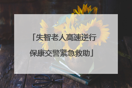 失智老人高速逆行 保康交警紧急救助