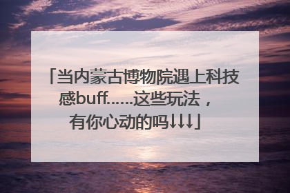 当内蒙古博物院遇上科技感buff……这些玩法，有你心动的吗↓↓↓