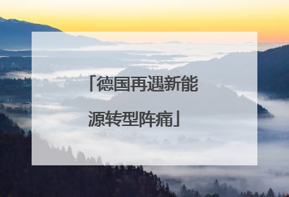 德国再遇新能源转型阵痛