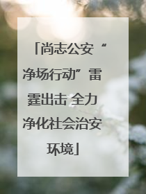尚志公安“净场行动”雷霆出击 全力净化社会治安环境