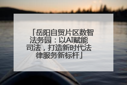 岳阳自贸片区数智法务园：以AI赋能司法，打造新时代法律服务新标杆