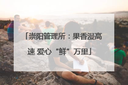 崇阳管理所：果香漫高速 爱心“鲜”万里