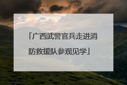 广西武警官兵走进消防救援队参观见学