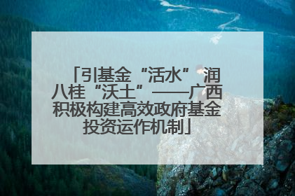 引基金“活水” 润八桂“沃土”——广西积极构建高效政府基金投资运作机制