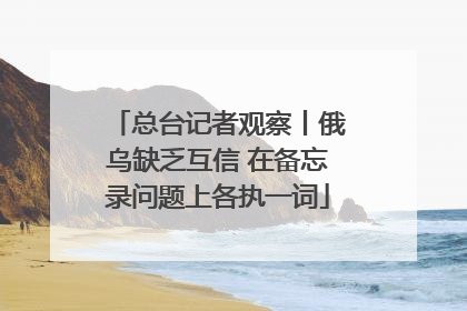 总台记者观察丨俄乌缺乏互信 在备忘录问题上各执一词