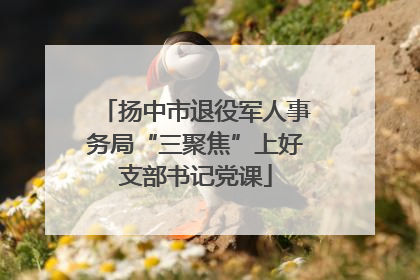 扬中市退役军人事务局“三聚焦”上好支部书记党课