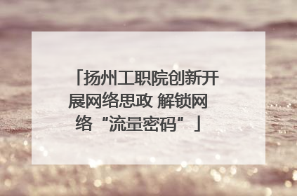 扬州工职院创新开展网络思政 解锁网络“流量密码”