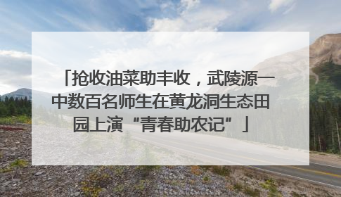 抢收油菜助丰收，武陵源一中数百名师生在黄龙洞生态田园上演“青春助农记”