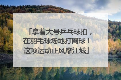 拿着大号乒乓球拍，在羽毛球场地打网球！这项运动正风靡江城