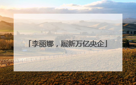李丽娜，履新万亿央企