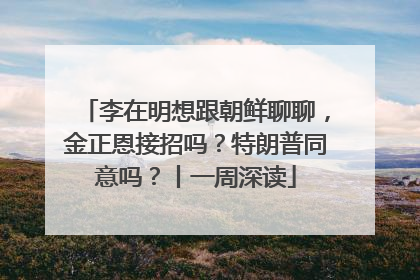 李在明想跟朝鲜聊聊，金正恩接招吗？特朗普同意吗？丨一周深读