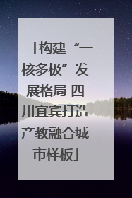 构建“一核多极”发展格局 四川宜宾打造产教融合城市样板