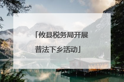 攸县税务局开展普法下乡活动