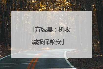 方城县：机收减损保粮安