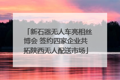 新石器无人车亮相丝博会 签约四家企业共拓陕西无人配送市场