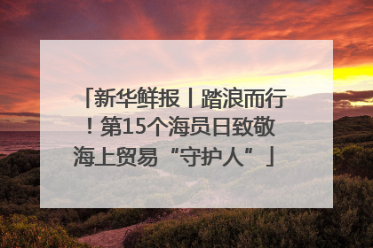 新华鲜报丨踏浪而行！第15个海员日致敬海上贸易“守护人”