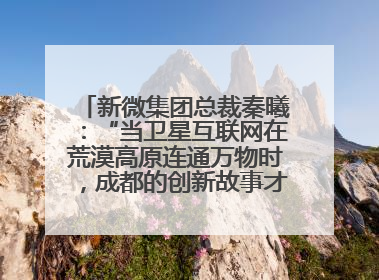 新微集团总裁秦曦：“当卫星互联网在荒漠高原连通万物时，成都的创新故事才真正开始”