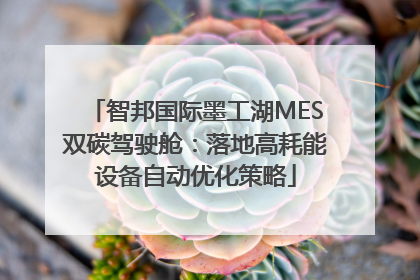智邦国际墨工湖MES双碳驾驶舱：落地高耗能设备自动优化策略
