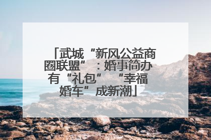 武城“新风公益商圈联盟”：婚事简办有“礼包” “幸福婚车”成新潮
