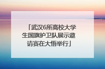 武汉6所高校大学生国旗护卫队展示邀请赛在大悟举行