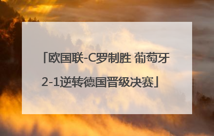 欧国联-C罗制胜 葡萄牙2-1逆转德国晋级决赛