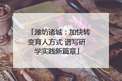 潍坊诸城：加快转变育人方式 谱写研学实践新篇章
